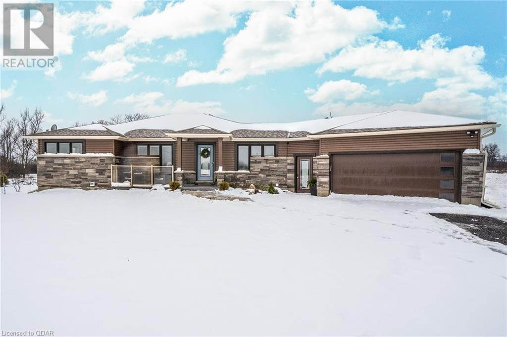 beautiful wintery house in bloomfield ontario