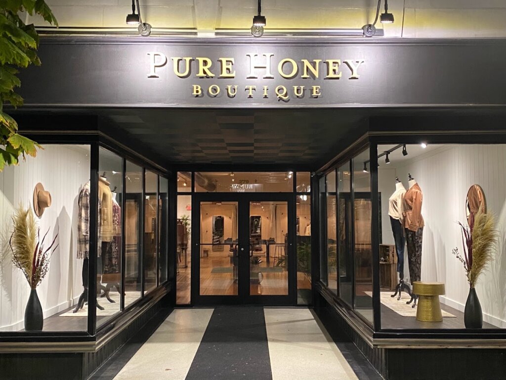 pure honey boutique storefront in belleville