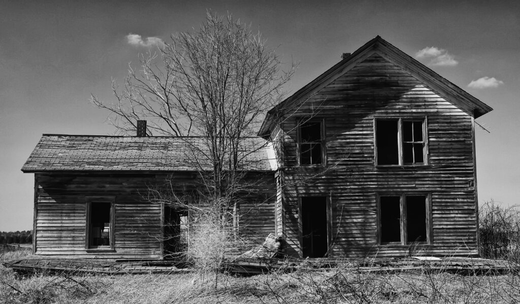 an abandoned house