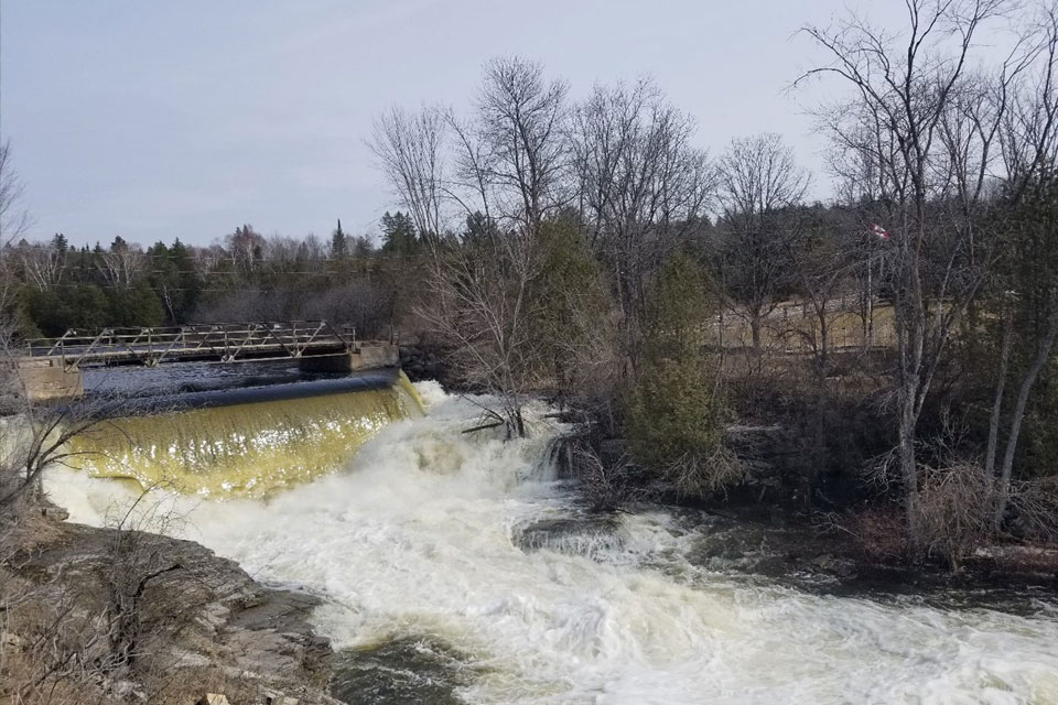 Napanee River on a cloudy day